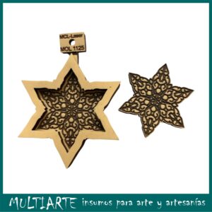 Molde de Goma EVa doble 10cms Estrella 08cms 1125