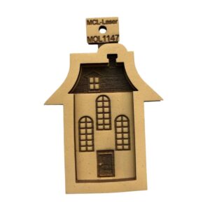 Molde De Goma Eva 10cms Casita de Navidad 1147