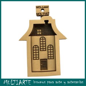 Molde De Goma Eva 10cms Casita de Navidad 1147