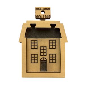 Molde de Goma Eva 8cms Casita de Navidad 1149