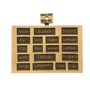 Sello bajo relieve 15x15cms Palabras 1266