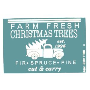 Stencil 20 x 30cms MCL -  3098 Fram Fresh Christmas Trees
