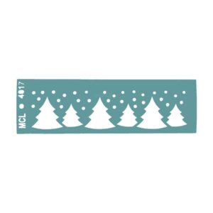 Stencil  6 x 20cms MCL - 4017 Pinos Navidas