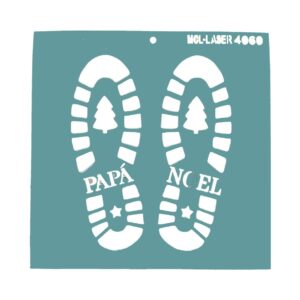 Stencil 20 x 20cms MCL -  4060 Huella de Papa Noel