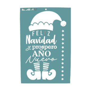 Stencil 20 x 30cms MCL -  4727 Duende Feliz Navidad
