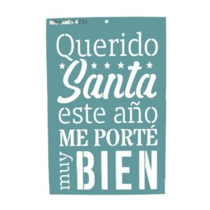 Stencil 20 x 30cms MCL -  4731 Querido Santa