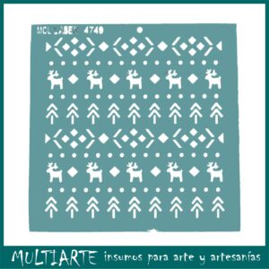 Stencil 20 x 20cms MCL -  4749 Guardas Navideñas