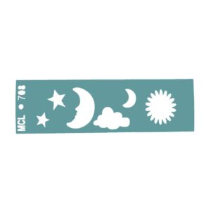 Stencil  6 x 20cms MCL - 708 Formas Cielo