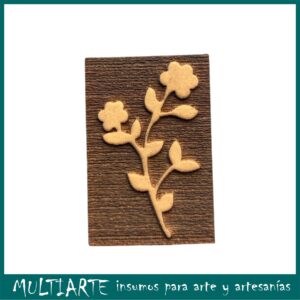 Sello 4x6cms Ramita con flores
