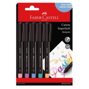 Boligrafo Supersoft Pastel x5 Faber Castell