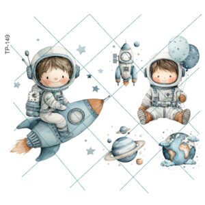 Transfer color - 20x25cms Niño Avion Multiarte TP-149