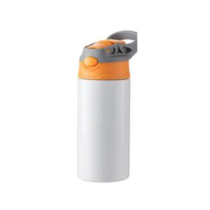 Botella infantil con pico plastico Naranja personalizable