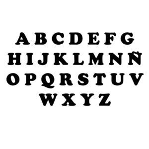 Letras en MDF 3mm 3cms de alto Modelo 01