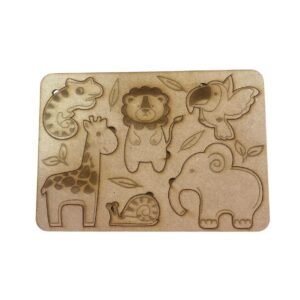 Puzzle para pintar Animales de la selva 14.5 x 21cms