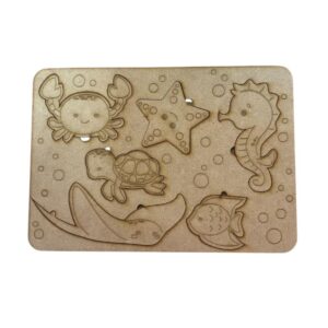 Puzzle para pintar Animales del mar 14.5 x 21cms
