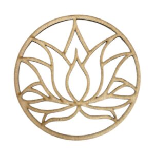 Aplique laser Flor de Loto 10cms 3mm espesor