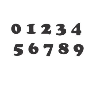 Numeros en MDF 3mm 3cms de alto Modelo 01