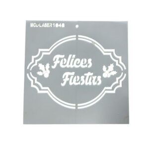 Stencil 20 x 20cms MCL -  1048 Felices Fiestas