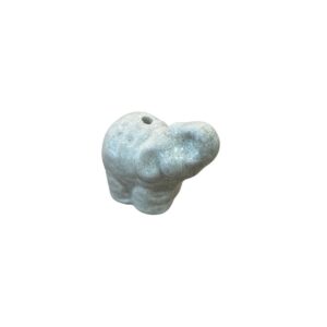 Elefante de Ceramica con perforacion Gris 4.5cms Largo