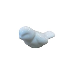 Pajarito de Ceramica con perforacion Blanco 7cms largo