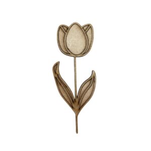 Flor de MDF 3mm espesor 10cms alto