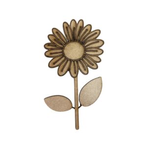 Flor de MDF 3mm espesor 10cms alto