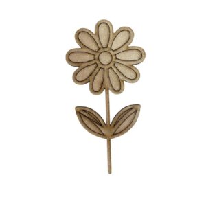 Flor de MDF 3mm espesor 10cms alto