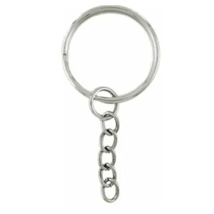 Aro para llavero 2.5cms de diametro con cadena