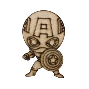 Aplique laser Capitan America 10cms