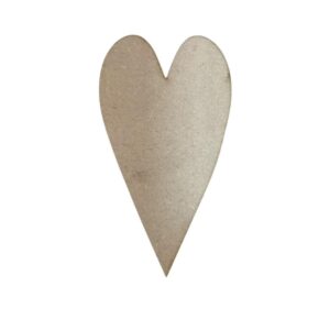 Corazon de MDF 3mm espesor 10cms Alargado