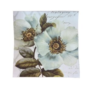Lamina Adhesiva en Color 10x10cms Flor Blanca