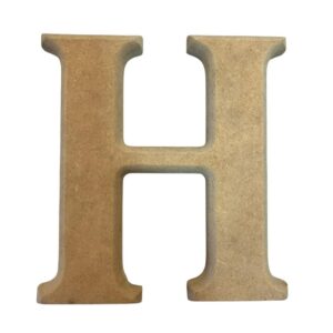 Letra H en MDF 2cms x 15cms