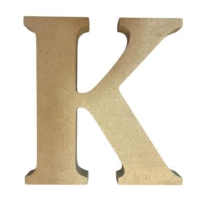 Letra K en MDF 2cms x 15cms