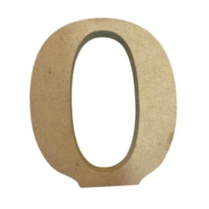Letra O en MDF 2cms x 15cms