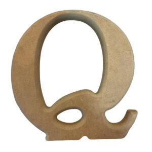 Letra Q en MDF 2cms x 15cms