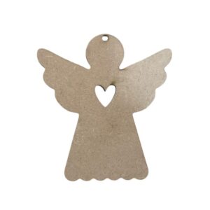 Angel para colgar calado corazon 6cms de alto
