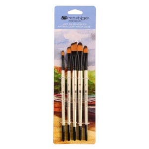 Set de 5 Pinceles de pelo sintetico Prestige