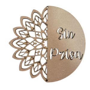 Medio Mandala Calado MDF 3mm 13 cms Calado Sin Prisa para colgar borla (copia)