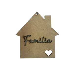 Casita de MDF para colgar 7cms de alto x 6.5cms