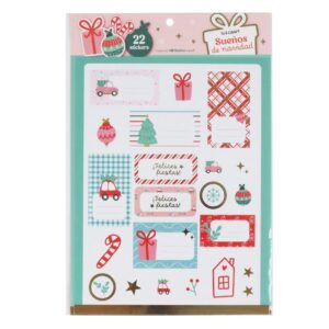 Set de 22 stickers autoadhesivos Ibi Craft Coleccion sueños de Navidad