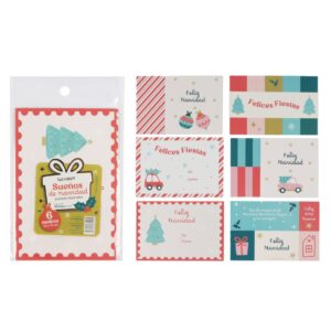 Sobre con 6 hojas de papel postal ilustrado, en formato postal de 15X10 cms Ibi Craft Coleccion Sueños de Navidad