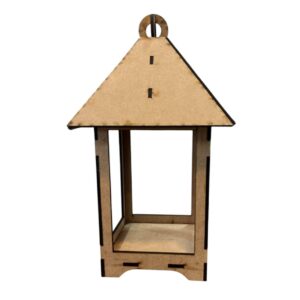 Farol de MDF base 10.5 x 10.5cms alto 26cms