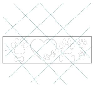 Stencil 6 x 20cms Multiarte 001 Huellas