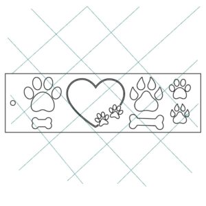 Stencil 6 x 20cms Multiarte 001 Huellas