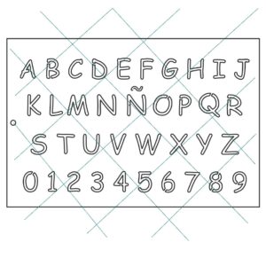 Stencil 20x30cms Multiarte 001 Abecedario