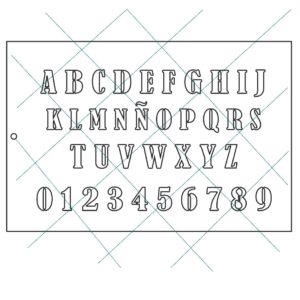 Stencil 20x30cms Multiarte 002 Abecedario