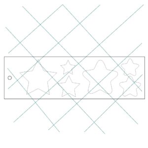 Stencil 6 x 20cms Multiarte 003 Estrellas