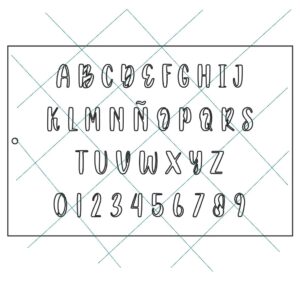 Stencil 20x30cms Multiarte 003 Abecedario