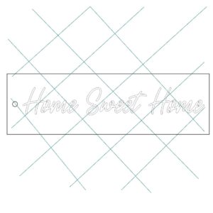 Stencil 6 x 20cms Multiarte 004 Home Sweet Home