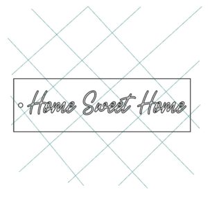 Stencil 6 x 20cms Multiarte 004 Home Sweet Home